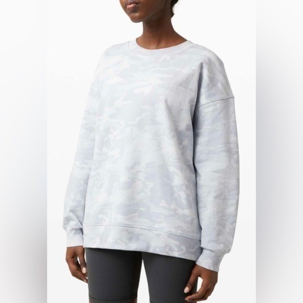 Lululemon Perfectly Oversized Crew Incognito Camo Alpine White Multi 2 Gym